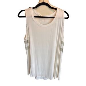 Jersey Strip Shirt Cold Shoulder